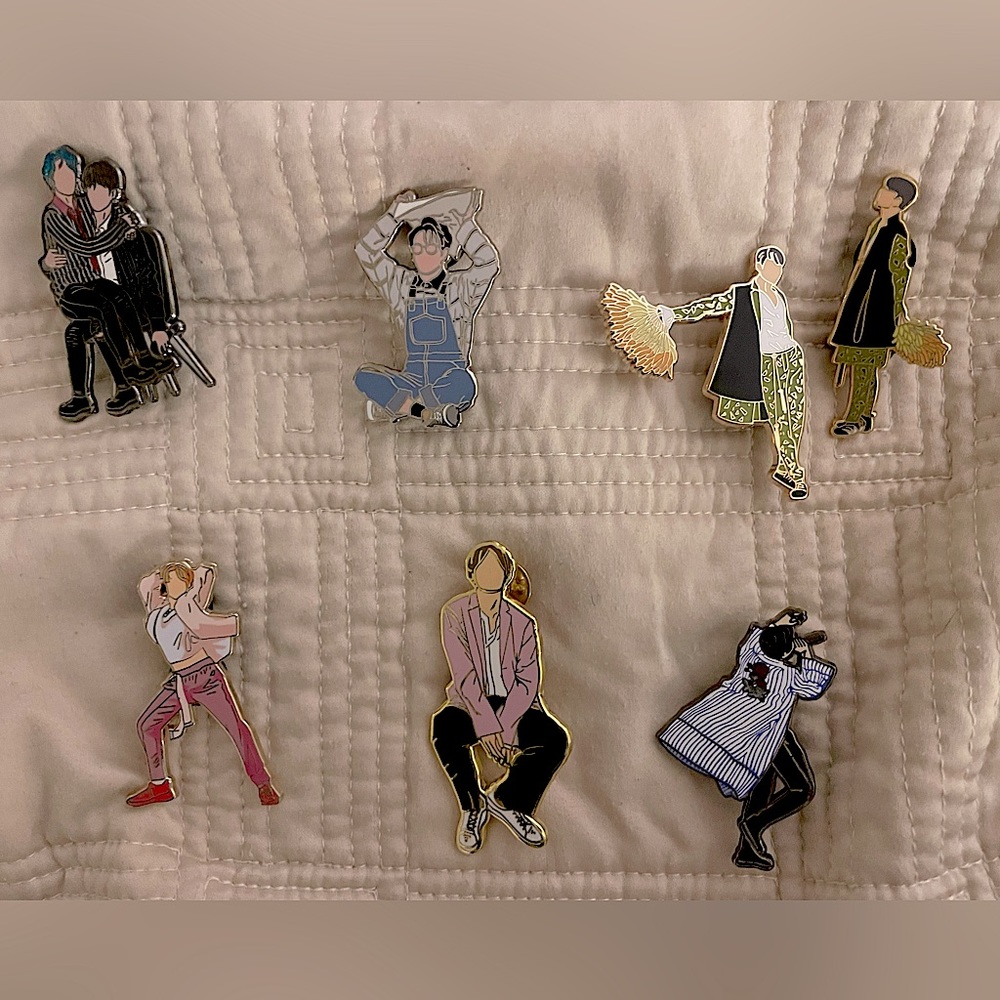 BTS sold out enamel pin collection RARE